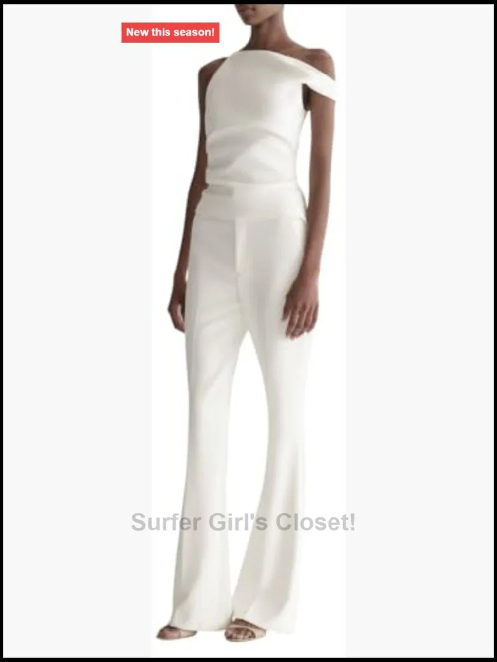 Off-Shoulder Asymmetrical Bridal Top Structured Cady Sleeveless